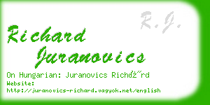 richard juranovics business card